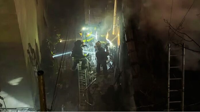 FDNY battled a five-alarm Brooklyn matzo factory fire that included a collapse and firefighter injury