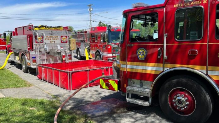 Onondaga and Madison County firefighters prepare for tanker operations during water shortage