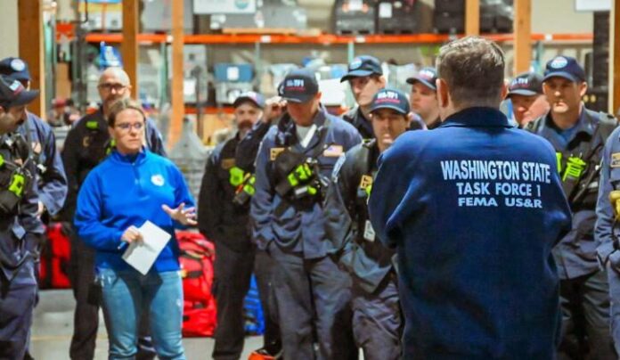 Task Force 1 deployed to Skagit County to conduct search and rescue missions