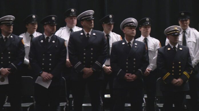 Cranston Fire Department celebrates promotions, new recruits