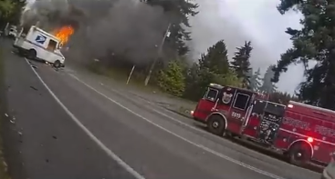 Good Samaritan pulls injured mailman from burning truck in Pierce County