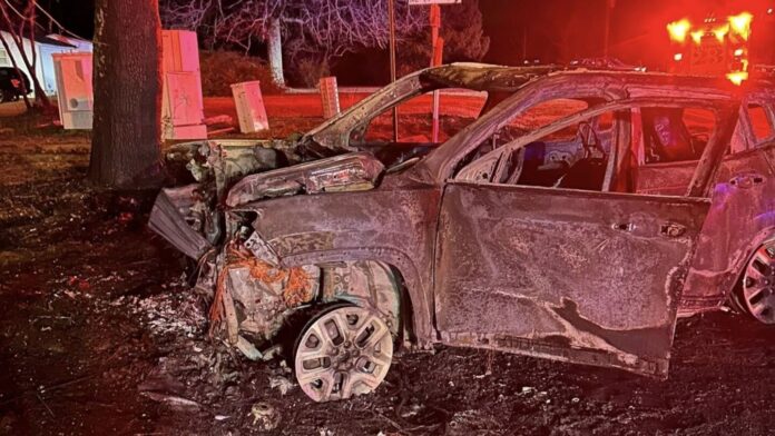 North Carolina firefighter, wife rescue two from burning SUV after hearing crash