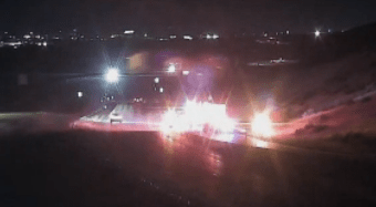 Semi hauling hay catches fire in Box Elder County