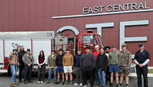 East Central High students create new gear racks for Jackson County fire station