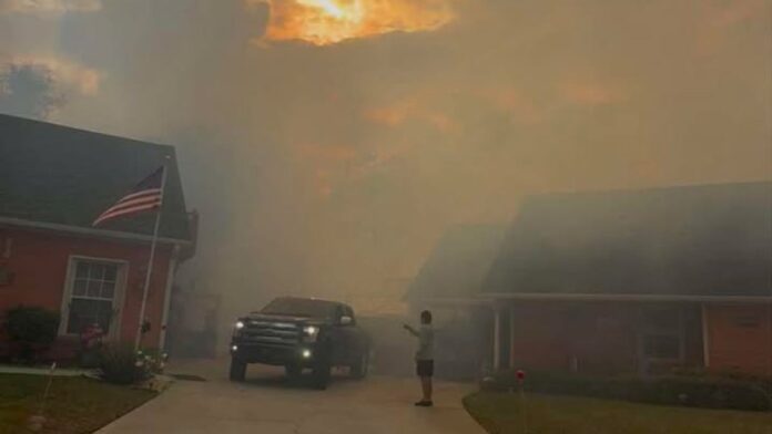 Illegal burn sparks 4.5-acre brush fire, flames threaten Vero Beach homes