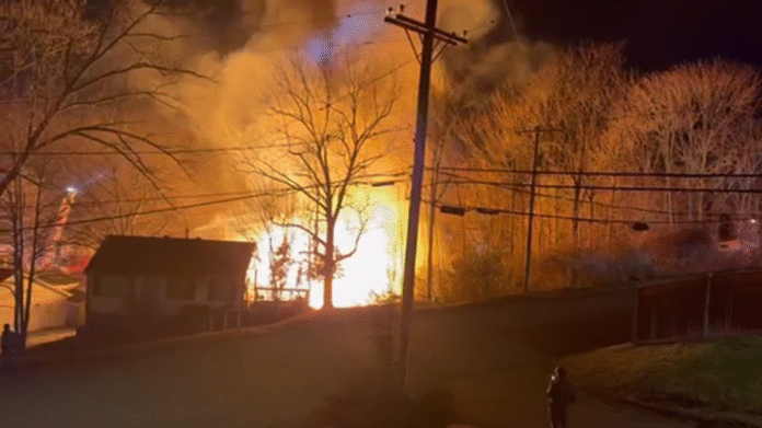 Large house under construction destroyed by fire in East Nashville