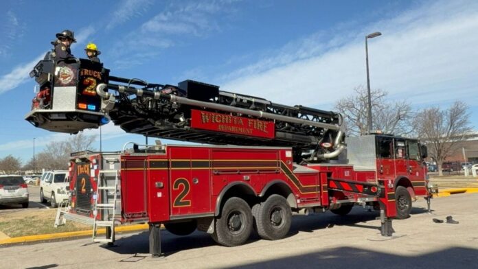 Wichita firefighters lift son to hospital window to visit injured Clark County firefighter dad