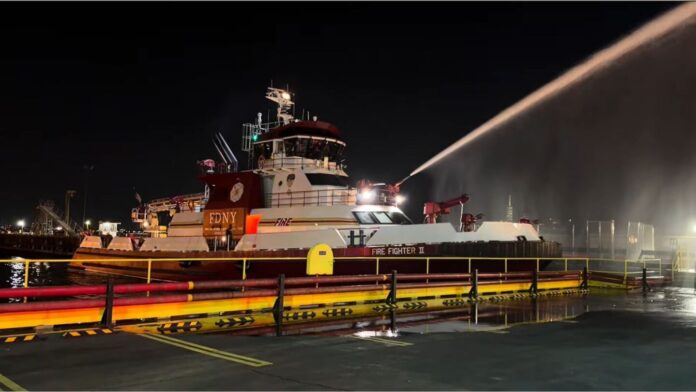 Brooklyn five-alarm warehouse fire injures 2 firefighters as FDNY pumps 15,000 gallons per minute