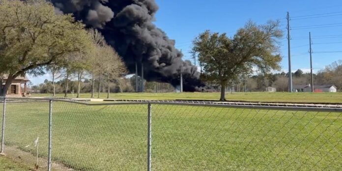 Energy company substation on fire in Lake Charles
