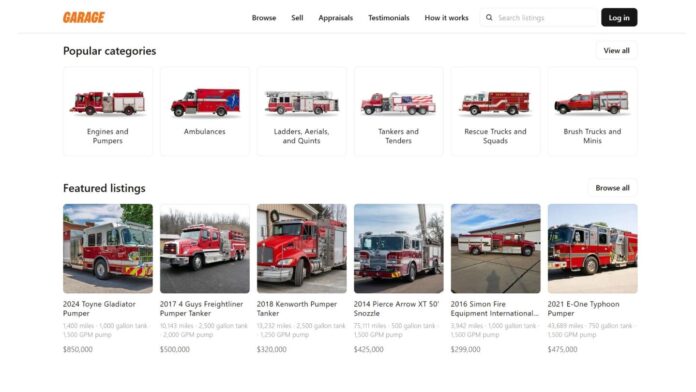Fire, EMS departments use Garage to buy and sell used apparatus amid rising costs, delivery delays