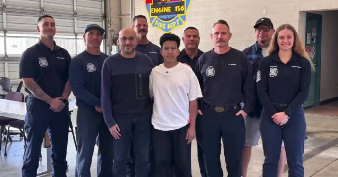Glendale teen mistakenly declared dead reunites with firefighters who saved him