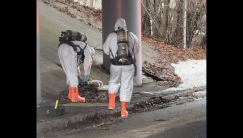Hazmat crew, firefighters respond to unknown fluid found under I-295 overpass in Attleboro