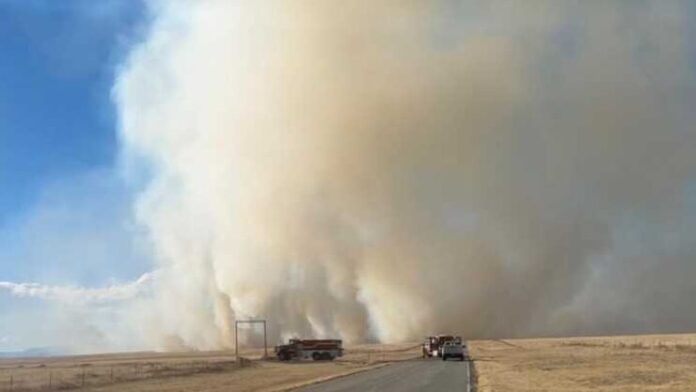 Helen Fire burns hundreds of acres near Wagon Mound