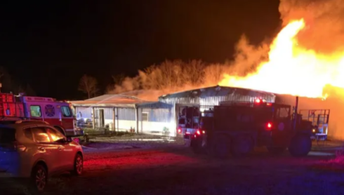 Howard firefighter injured battling blaze