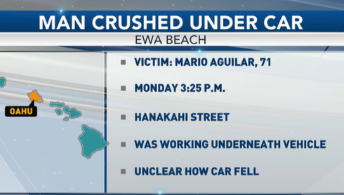 Man, 71, crushed under vehicle in Ewa Beach identified