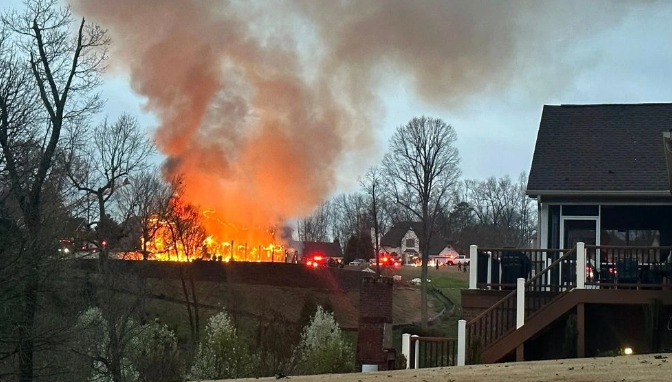 Massive fire destroys large home in Catoosa County