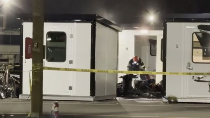 Portland safe rest village pod fire kills one resident; investigators probe cause