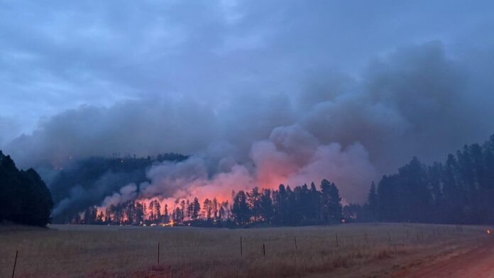 Qury wildfire near Custer damages 10 properties