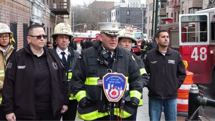 Three-alarm fire at Bronx firehouse injures two after trapped firefighter report