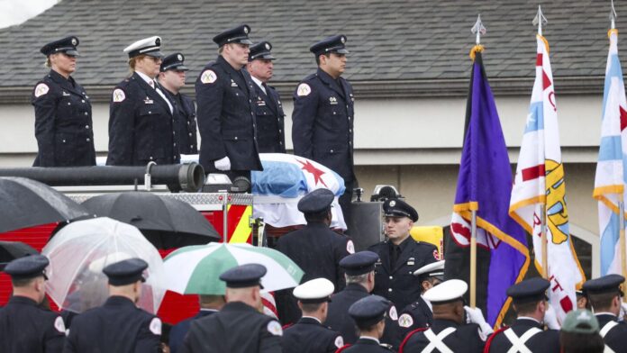 Chicago firefighters honor Michael Altman at funeral after fatal Rogers Park fire
