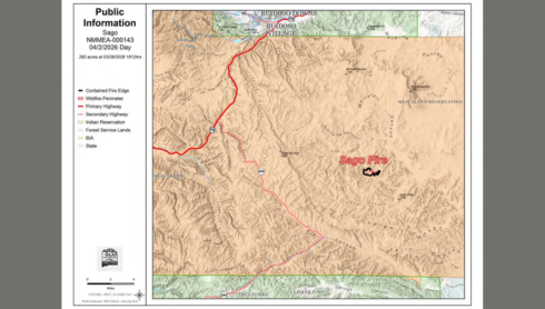 Containment on the Sago Fire on the Mescalero Reservation increases to 75%