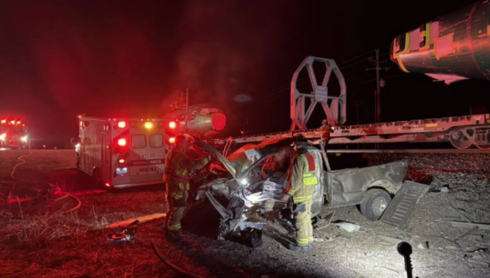 Two people hospitalized after train collides with vehicle in Frenchtown