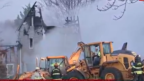 VIDEOS: Family escapes home after massive fire in Massachusetts