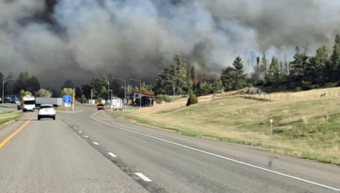 Fire reported in Sweet Grass County along Interstate 90