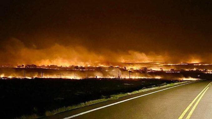 Grass fires prompt evacuation in Meade