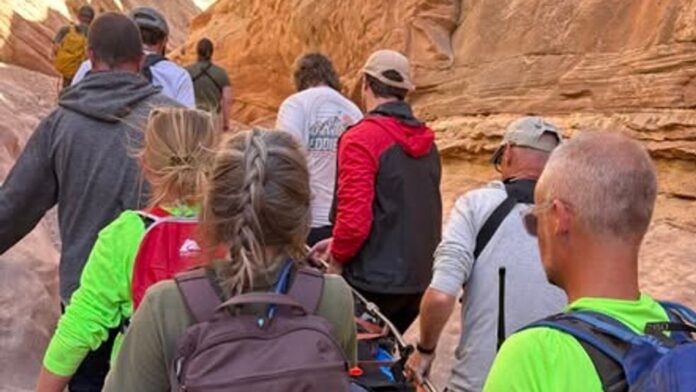 Woman rescued after injuring leg in fall at Little Wild Horse Canyon