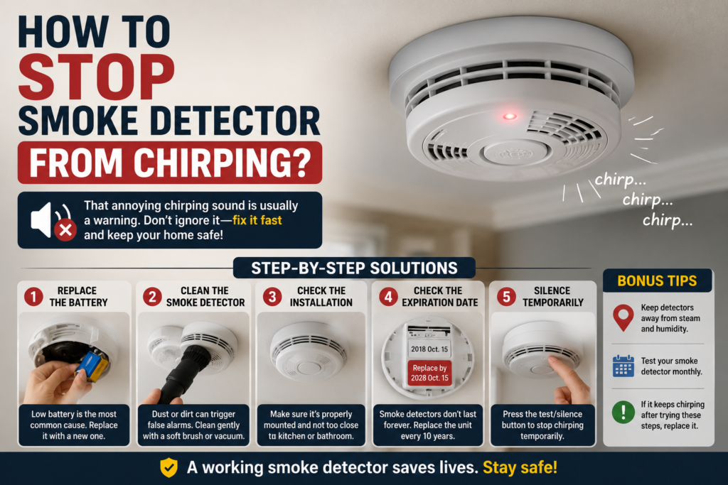 How to Stop Smoke Detector from Chirping?